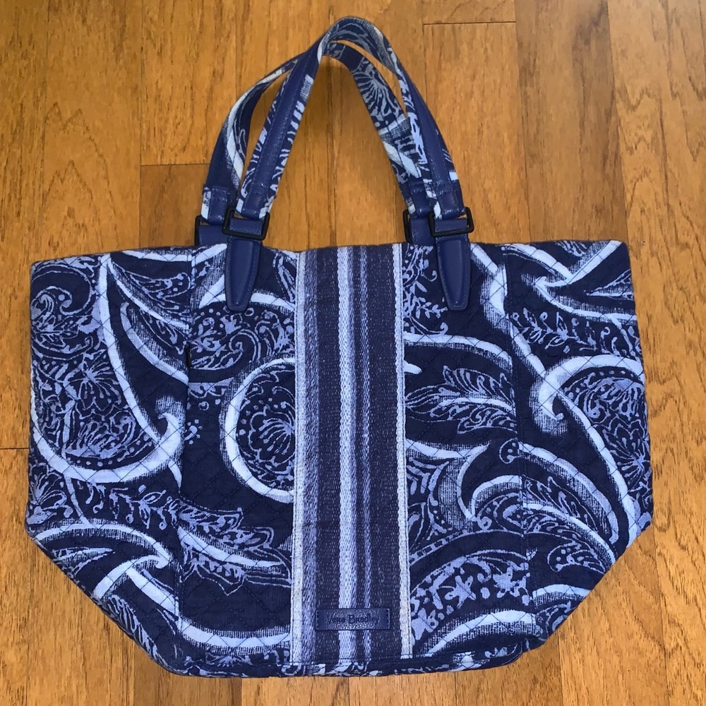 Vera Bradley Blue and White Quilted Tote Bag